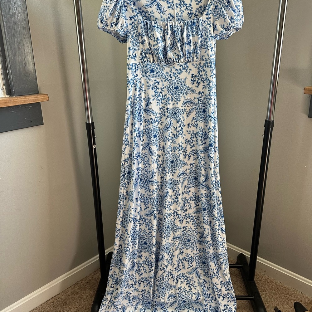 Smith & Quinn Blue and White Floral Bridesmaid Dress